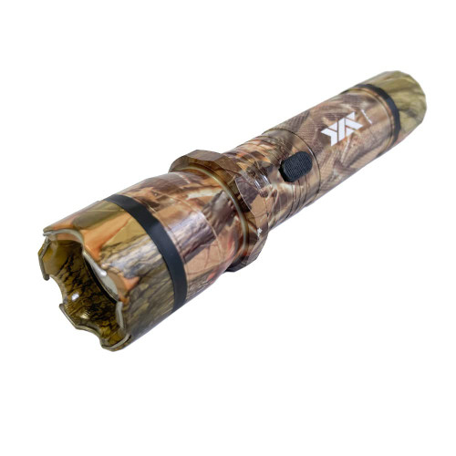 Day Zero Survival Camo Stun Gun Personal Self Defense Metal High Volt Rechargeable with Flashlight Holster