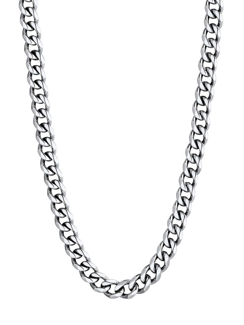 U7 Men Stainless Steel Necklace Diamond Cut Cuban Link Chain 6mm Wide Surgical Steel Curb Chain Necklaces 28 Inch
