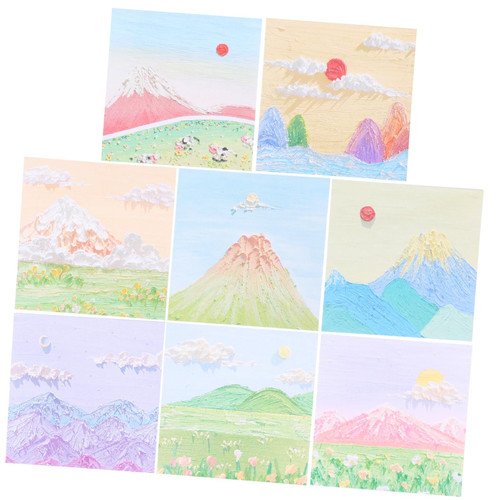 KALLORY 8pcs Note Paper Reminder Notes Page Markers Mini Notebook Sticky Paper Multi-Function Note Stickers Scratch Pads Writing Note Pads Tabs Sticky Office Memorandum School Supplies