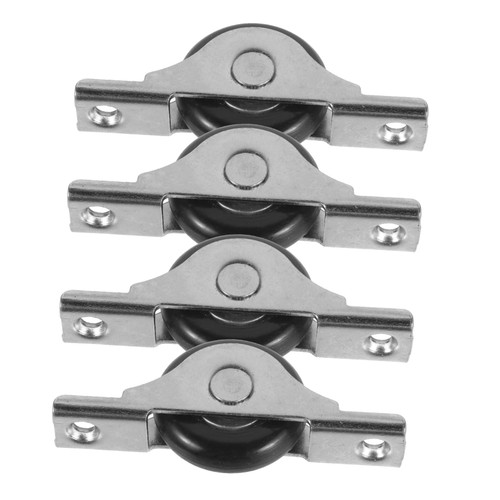 OSALADI 4pcs Barn Door Kit Barn Door Rollers Sliding Door Roller Sliding Door Wheel Sliding Door Track Wheel Closet Door Wheels Bottom Pulley Scroll Wheel Wardrobe Wheel Hardware Cupboard
