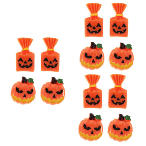 NOLITOY 6 Pairs Grimace Pumpkin Stud Earrings Halloween Earrings Girls Earrings Pumpkin Ear Studs Earrings for Women Studs Female Ear Studs Halloween Ear Studs Resin Miss Ghost Fashion