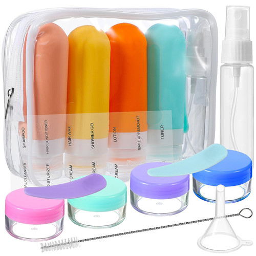 Healifty 16 Pack Travel Bottles for Toiletries, TSA Approved LeakProof Silicone Travel Containers, Refillable Travel Accessories Set 3oz for Shampoo, Conditioner, Lotion Healifty 16 Pack Travel Bottles for Toiletries, TSA Approved LeakProof Silicone Travel Containers, Refillable Travel Accessories Set 3oz for Shampoo, Conditioner, Lotion