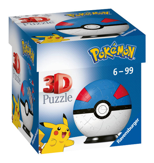 Ravensburger Pokemon Great Ball - 3D Jigsaw Puzzle Ball for Kids Age 6 Years Up - 54 Pieces - Pokeball