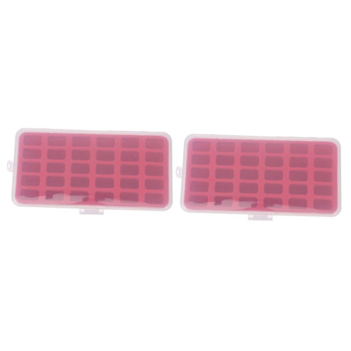 SEWACC 2 pcs 30 Plastic Bobbin case Bobbin Storage Bobbin with case Sewing Spool Thread spools Plastic Organizer Transparent bobbins Bobbin Thread Storage Rack Sewing Machine Wire Rack