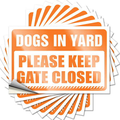 Car Stickers Dogs in Yard Keep Gate Closed Funny Sticker 10 Pcs Bar Signs for Man Cave Tool Decal (Size : 8X12CM)
