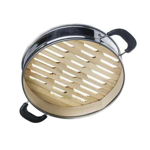 GRIRIW Food Steamers Bun Steamer Buns Steamer Food Steamer Basket Cookware Steamer Kitchen Steamer Cooking Utensils Bamboo Stainless Steel