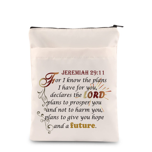 Jeremiah 29:11 Book Sleeve Book Protector Religious Gifts for I Know The Plans I Have for You Jeremiah 29:11 Christian Book Lover Gifts (1)