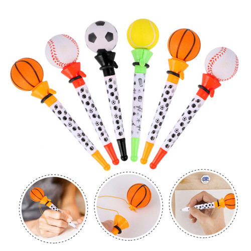 Tofficu 6 Pcs Toilet Poop Bouncing Pen Personalized Pens Decompression Pen Blue Pens Ballpoint Blue Ballpoint Pens Students Ballpoint Pen Kids Ballpoint Pens Bouncing Ball Pen Elastic