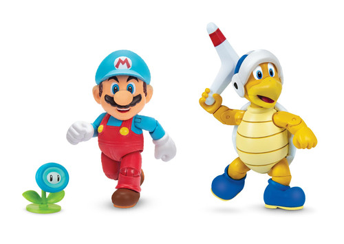 Super Mario Ksruee Nintendo 4" Figure 2 Pack: Ice Mario & Fire Hammer Bro