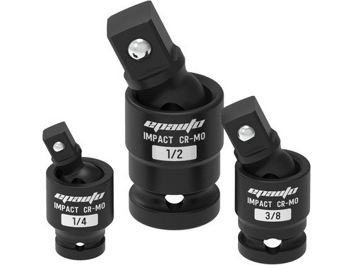 EPAuto 3Pcs Impact Universal 1/2", 3/8", and 1/4" U-Joint Ball Spring Set, Cr-Mo Steel