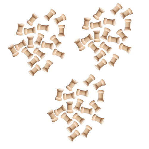 EXCEART 60 Pcs Crafts Wood Spools Wood Weaving Bobbins Wood Craft Spool Cross Spool Unfinished Wood Spools Floss Bobbins Wood Reels Organizer Mini Wood Spools Ribbon Vintage Wooden