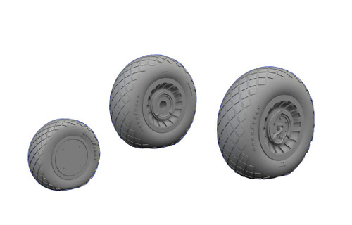 Eduard EDB672206 1:72-B-25 Mitchell Wheels (Hasegawa) Model Kit Brassin, Various