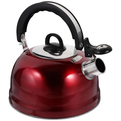 HEMOTON Buzzing Kettle Whistling Teapot Whistle Water Kettle Tea Kettle for Stove Top Tea Pots for Stove Top Kitchen Coffee Maker Red Water Pot Induction Cooking Utensils Make Tea Plastic