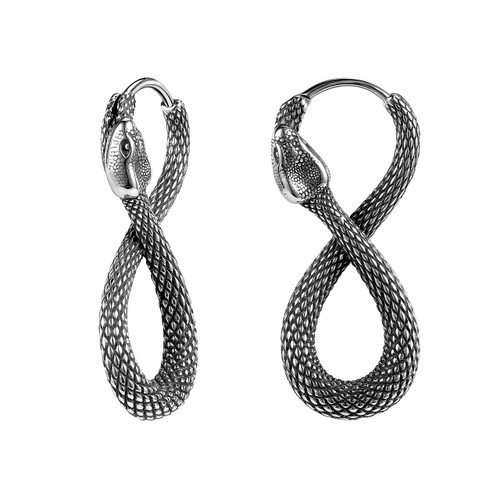 PunkTracker Mens Surgical Stainless Steel Snake Earrings Gothic Punk Black Dangle Stud Earrings Hoop Earrings for Women Men(Hoop,E) PunkTracker Mens Surgical Stainless Steel Snake Earrings Gothic Punk Black Dangle Stud Earrings Hoop Earrings for Women Men(Hoop,E)