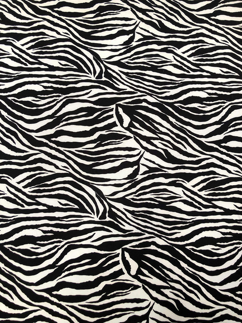 Polyester Venezia Spandex 2 Ways Stretch Light Weight Zebra Design Fabric