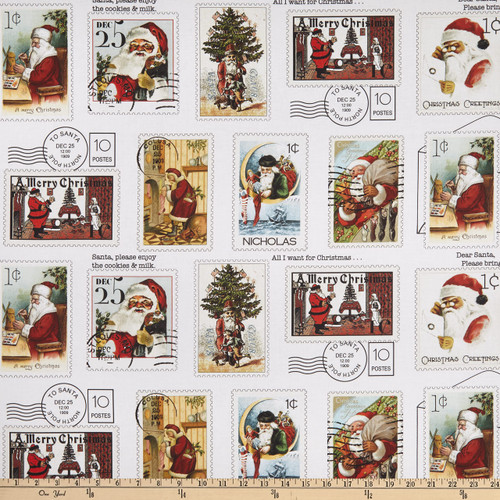 Riley Blake Nicholas Postage Stamps, Fabric by The Yard