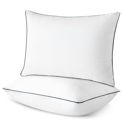 SAVORI Bed Pillows for Sleeping Set of 2 Hotel Quality with Premium Pillow with Premium Plush Soft Down Alternative Fill for Back, Stomach or Side Sleepers (Queen Size) SAVORI Bed Pillows for Sleeping Set of 2 Hotel Quality with Premium Pillow with Premium Plush Soft Down Alternative Fill for Back, Stomach or Side Sleepers (Queen Size)