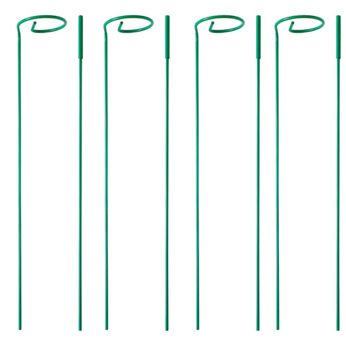 Pank-Grupp 4 Pack Plant Stakes,Plant Support Stakes for Two Sizes(16 or 32 Inches),Plant Stakes for Outdoor Plants,Garden Flower,Tomato(Green)