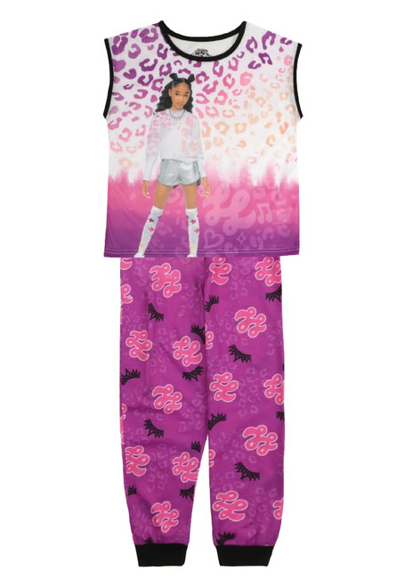 Nickelodeon girls That Girl Lay Lay 2 Piece Sleepwear Pajama Set, Fun Laylay, 6 US