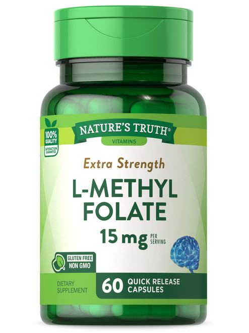 Nature's Truth L Methylfolate 15mg | 60 Capsules | Non-GMO & Gluten Free Supplement | Extra Strength