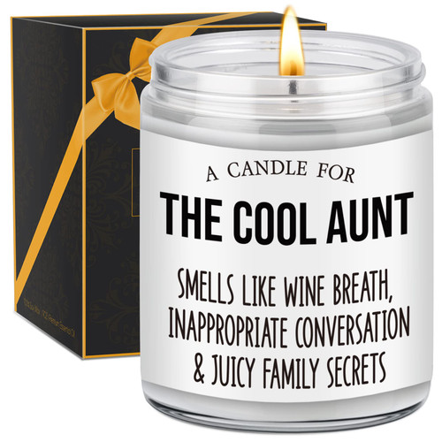Miracu Funny Cool Aunt Candle Gifts - BAE Best Aunt Ever Gifts, Fun Aunt Gifts from Niece, Nephew - Gifts for Aunt, Aunt Birthday Gift - Christmas, Aunt Announcement Gifts for Women, Auntie Miracu Funny Cool Aunt Candle Gifts - BAE Best Aunt Ever Gifts, Fun Aunt Gifts from Niece, Nephew - Gifts for Aunt, Aunt Birthday Gift - Christmas, Aunt Announcement Gifts for Women, Auntie