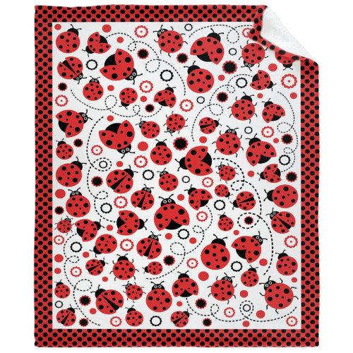Ladybug Blanket Gifts Super Soft Lightweight Flannel Blankets Throw for Kids, Adult, Suitable for Couch, Sofa, Bed, Camping, Travel All Seasons 40"x50" for Kid