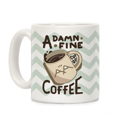 LookHUMAN Twin Peaks Coffee White 11 Ounce Ceramic Coffee Mug