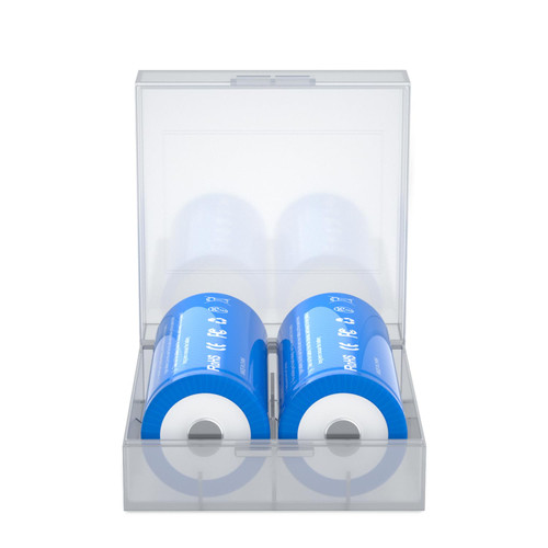 LCLEBM 1450mah 3.7V 15A Button Top Battery, High Capacity Rechargeable Battery for 18350-2 Pack