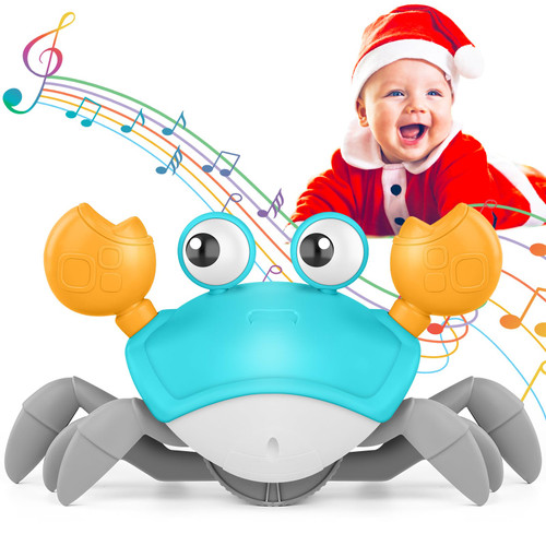 KIZJORYA Crawling Crab Baby Toy, Tummy Time Gifts for Toddler & Newborn, Light-Up Walking Dancing Moving Crab with Music & Obstacle Avoidance, Infant Rechargeable Sensory Development Toy(Green) KIZJORYA Crawling Crab Baby Toy, Tummy Time Gifts for Toddler & Newborn, Light-Up Walking Dancing Moving Crab with Music & Obstacle Avoidance, Infant Rechargeable Sensory Development Toy(Green)
