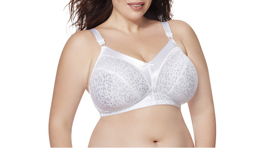JUST MY SIZE womens Satin Stretch Wirefree Mj1960 Bras, White, 40DD US