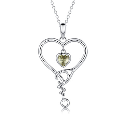 Nurse Graduation Gift Sterling Silver Stethoscope Necklace August Birthstone Jewelry Nursing Graduation Gifts for Women, Graduate Gifts for Medical Students School Nurse Appreciation Gifts, 16"+2" Nurse Graduation Gift Sterling Silver Stethoscope Necklace August Birthstone Jewelry Nursing Graduation Gifts for Women, Graduate Gifts for Medical Students School Nurse Appreciation Gifts, 16"+2"
