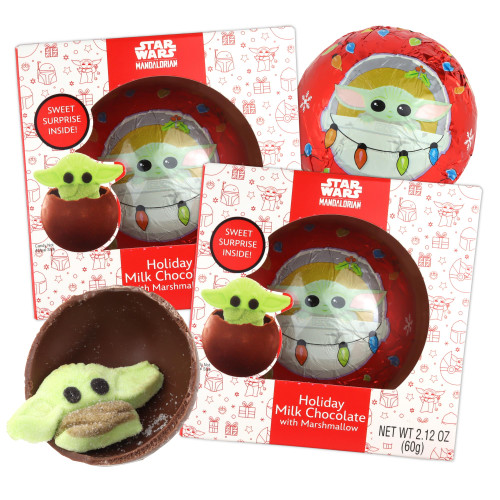 Christmas Mandalorian Chocolate Balls with Marshmallows, Star Wars Themed Hot Cocoa Melts, Stocking Stuffer Gift for Teens, 2.12 Ounces (Pack of 2) Christmas Mandalorian Chocolate Balls with Marshmallows, Star Wars Themed Hot Cocoa Melts, Stocking Stuffer Gift for Teens, 2.12 Ounces (Pack of 2)