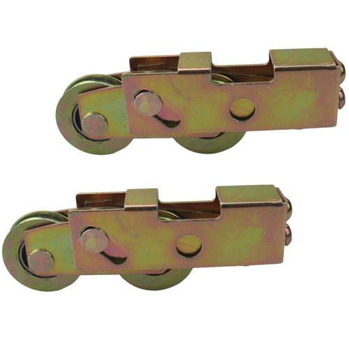 FDXGYH 2 Pcs 1-1/4 Inch Sliding Patio Door Rollers Aluminum Alloy Sliding Glass Door Tandem Roller Replacement Assembly for Sliding Glass Door Screen Door Gate Window
