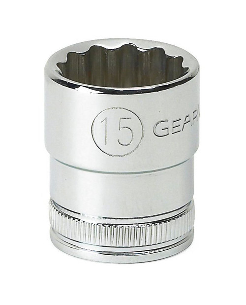GearWrench 80332 3/8' Drive 6 Point Standard Metric Socket 22mm, Black