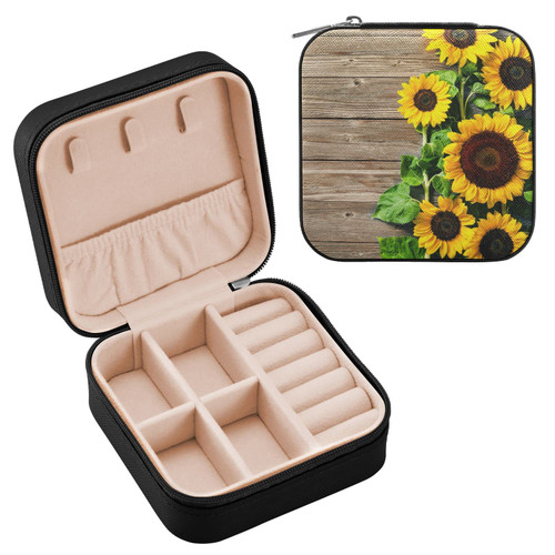 Emelivor Sunflower Travel Jewelry Case PU Leather Portable Jewelry Box Jewelry Travel Organizer Small Jewelry Box for Earring Ring Bracelet Necklace Gifts Display Box Holder for Women Girls Emelivor Sunflower Travel Jewelry Case PU Leather Portable Jewelry Box Jewelry Travel Organizer Small Jewelry Box for Earring Ring Bracelet Necklace Gifts Display Box Holder for Women Girls