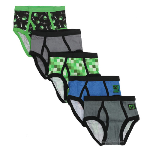 Bioworld Minecraft Boys 5 Pack Underwear-6 Multicolored