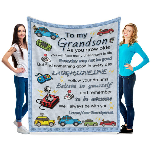 Grandson Blanket, Grandson Gift Throw Blanket, to My Grandson Blanket from Grandparent, Grandson Gifts, Best Grandson Gift Blanket, Birthday Gifts for Grandson from Nana, Gift for Grandson-30*40 Grandson Blanket, Grandson Gift Throw Blanket, to My Grandson Blanket from Grandparent, Grandson Gifts, Best Grandson Gift Blanket, Birthday Gifts for Grandson from Nana, Gift for Grandson-30*40