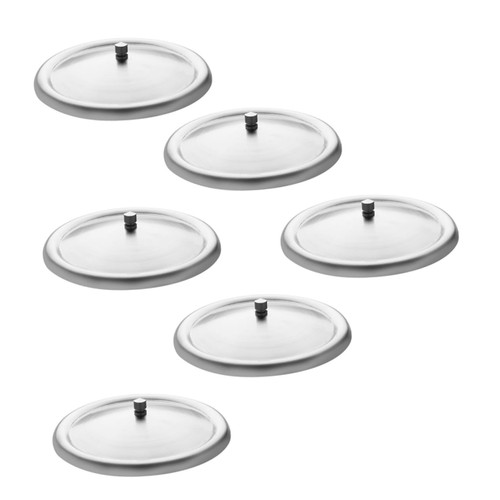 FUNOMOCYA 6Pcs stainless steel lid metal Drink Cup Lid cup cover airtight seal cup cover metal coffee cup drinking cup cover cup lids Hot Cup Lids - Spill Cover