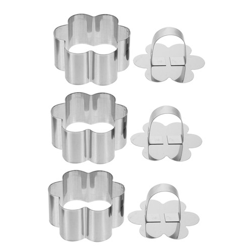 SWOOMEY 3 Sets Small mousse circle Stainless Steel Pastry Rings pie metal cake rings Mousse with Pusher baking rings Mousse Baking Molds mousse rings Dessert Mousse cookie 3d cake supplies
