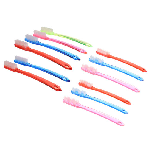 KOMBIUDA 12pcs Manual Teeth Brush Toothbrush Bulk Sensitive Gums Toothbrush Denture Brush Firm Toothbrush Extra Hard Toothbrush Hard Bristles Toothbrush Floss Pregnant Woman Stick Care