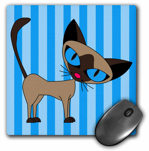 3drose Cute Siamese Cat Design - Mouse Pad