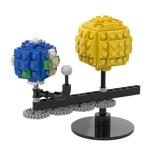ZITIANYOUBUILD Mini Earth and Sun Model World Creative Model Kit Building Toys Set MOC Build for Age 18+