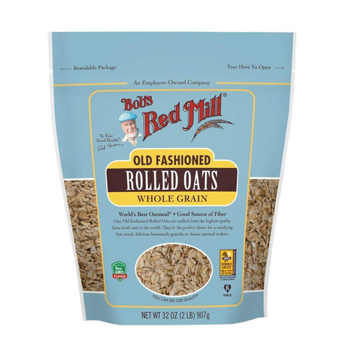 Bob's Red Mill Resealable Old Fashioned Regular Rolled Oats, 32 Ounce (Pack of 2)