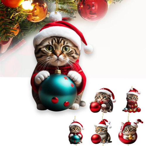5Pcs Christmas Tree Ornaments Cat Hanging Decorations,Christmas Tree Decorative Pendant,Cat Ornaments for Christmas Tree Ornaments Set,Cat Decor for Cat Lovers Home Decor Gifts (Color : A) 5Pcs Christmas Tree Ornaments Cat Hanging Decorations,Christmas Tree Decorative Pendant,Cat Ornaments for Christmas Tree Ornaments Set,Cat Decor for Cat Lovers Home Decor Gifts (Color : A)