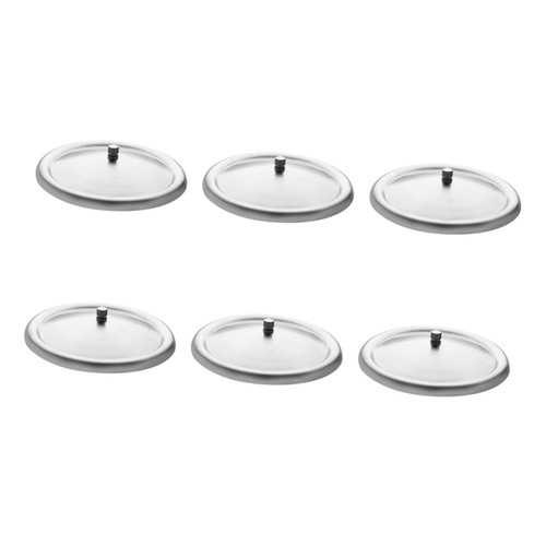 6Pcs stainless steel lid water cup drink cup lid tea cup cover stainless steel cups lids Hot Cup Lids outdoor drink cover steel coffee mug Heat Preservation Cup Covers seal tumbler