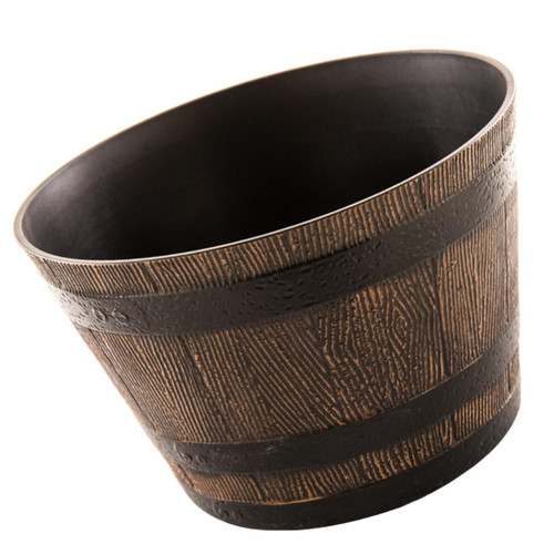 CIMAXIC Garden Resin Planter Resin Flower Pot Planter Pot Container Whiskey Bucket Garden Flower Barrels Plant Pot Resin Plant Barrel Outdoor Planter Rustic Flower Pot Tree Pattern Hose