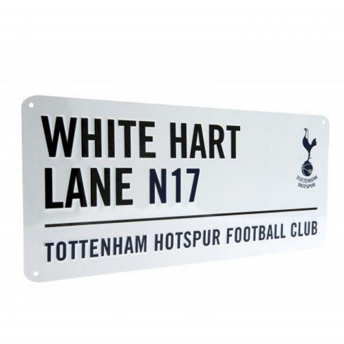 Tottenham Hotspur FC Official White Hart Lane Street sign (One Size) (White/Black)