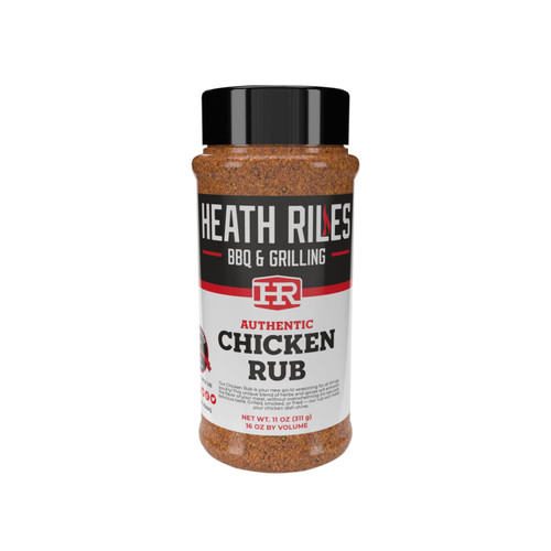 Heath Riles BBQ Rub, Chicken Rub Seasoning, Champion Pitmaster Recipe, Shaker Spice Mix, 11 oz.