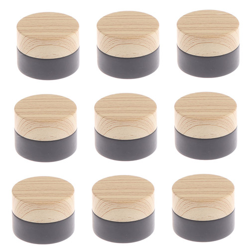 Healthcom 10 Pcs 15g/15ml Empty Jars Black Frosted Glass Jar Skin Care Eye Cream Jars Pot Vials with Wood Grain Lid Refillable Cosmetic Container Glass Cream Jars for Lotion Face Eyeshadow Lip Balms Healthcom 10 Pcs 15g/15ml Empty Jars Black Frosted Glass Jar Skin Care Eye Cream Jars Pot Vials with Wood Grain Lid Refillable Cosmetic Container Glass Cream Jars for Lotion Face Eyeshadow Lip Balms