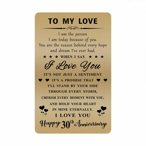 DGXMD Happy 30th Anniversary Card, 30 Year Anniversary Card for Husband Wife, 30th Wedding Anniversary Card Gifts for Him Her Men Women